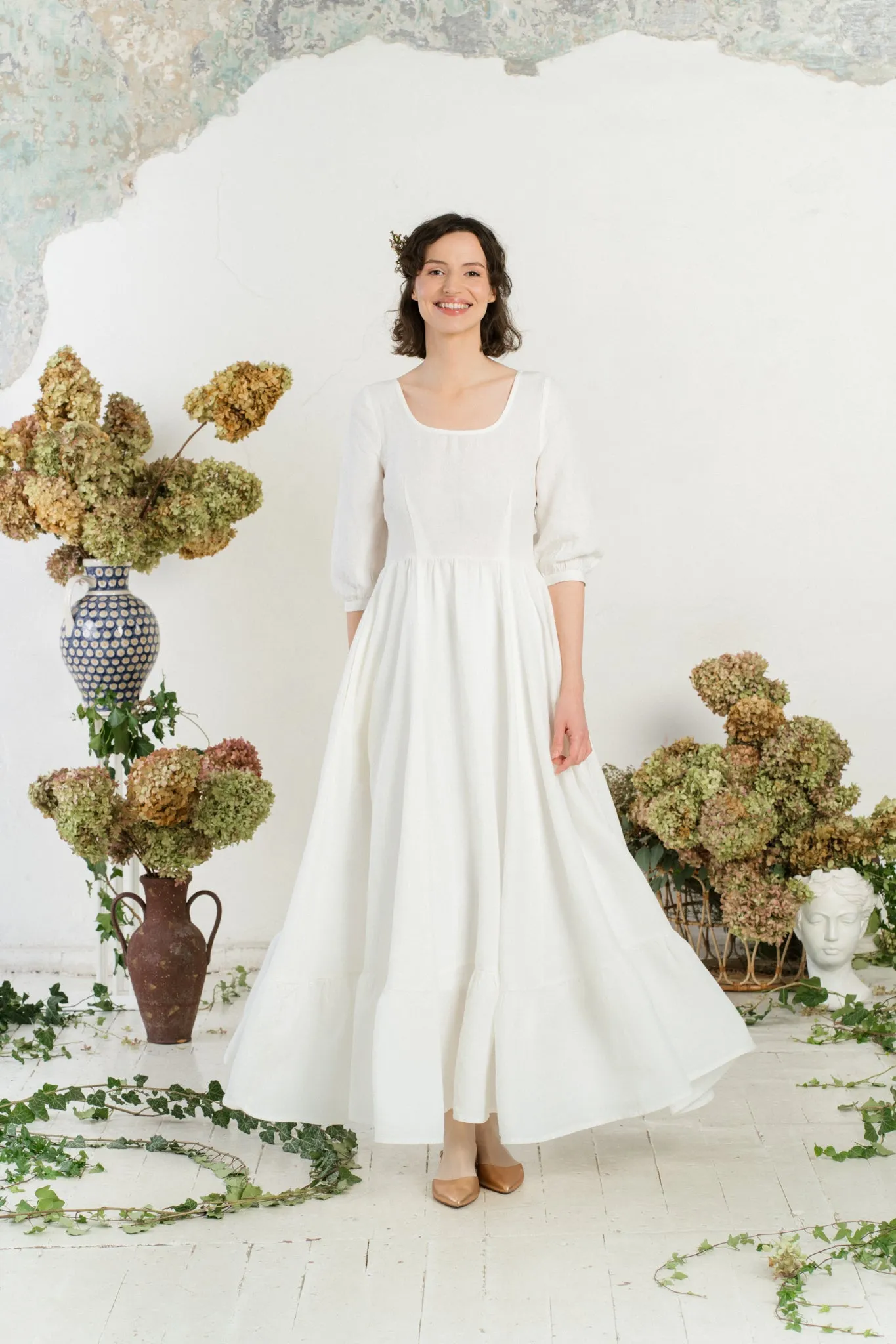 Carmen – Tailored Linen Maxi Dress sold by Son de Flor product image thumbnail 5
