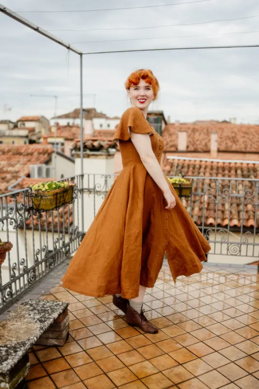 Cordelia Dress, Butterfly Sleeve sold by Son de Flor