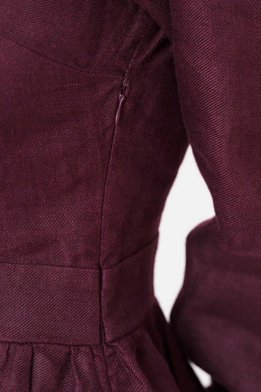 Abigail Dress, Long Sleeve, Twill Linen, Royal Grape sold by Son de Flor product image thumbnail 5