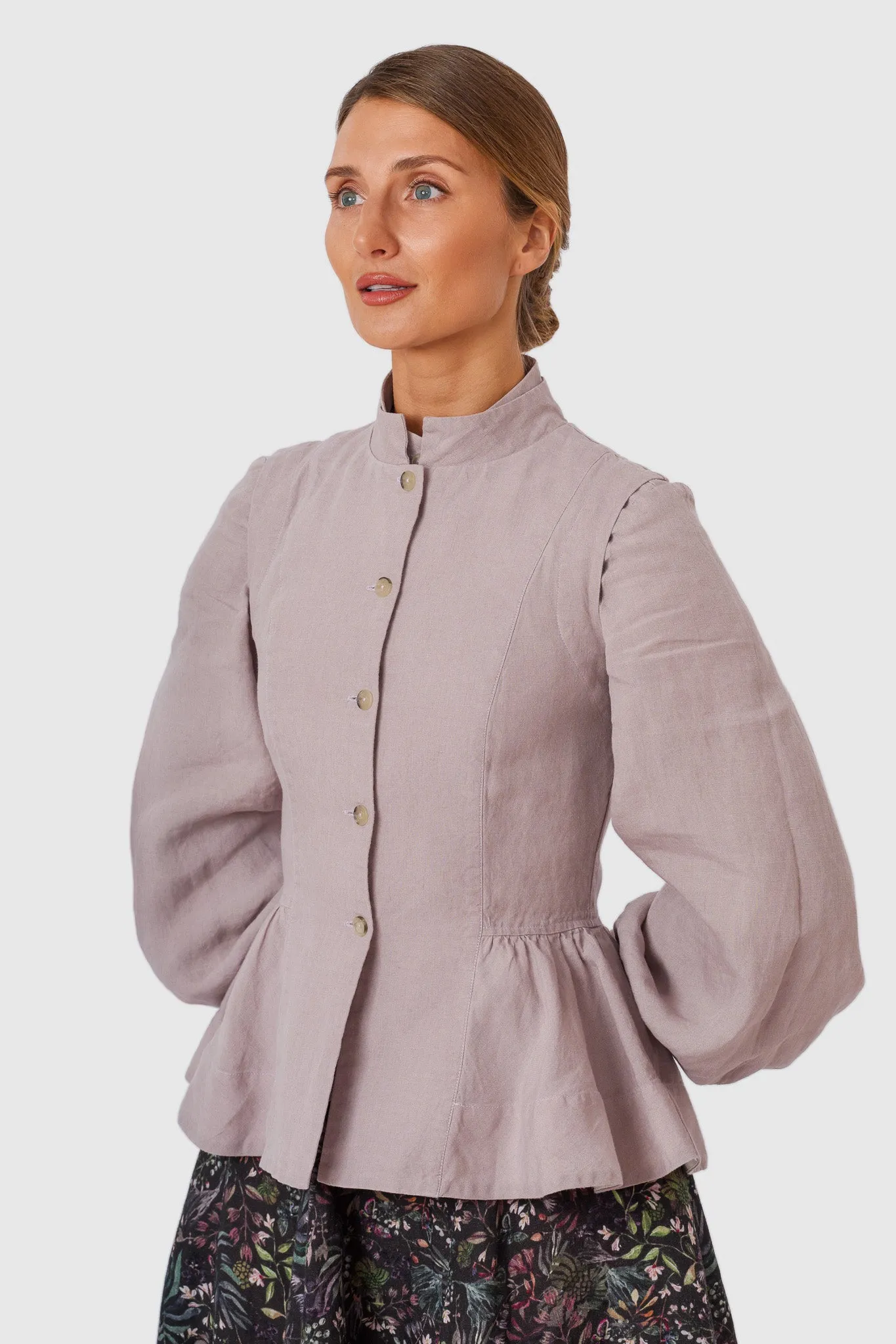 Peplum Vest, Sleeveless, Gentle Lilac sold by Son de Flor product image thumbnail 2