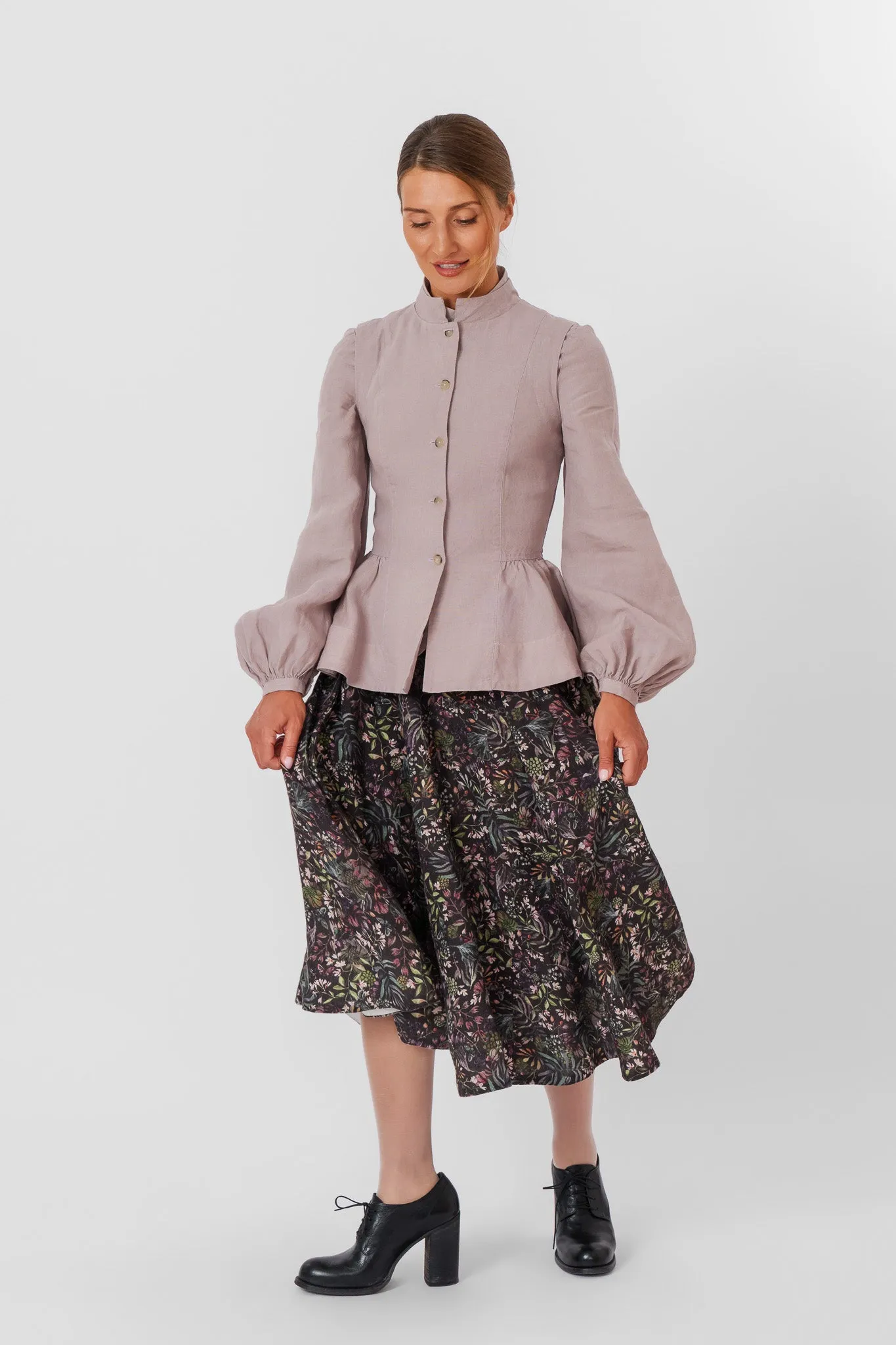 Peplum Vest, Sleeveless, Gentle Lilac sold by Son de Flor product image thumbnail 3