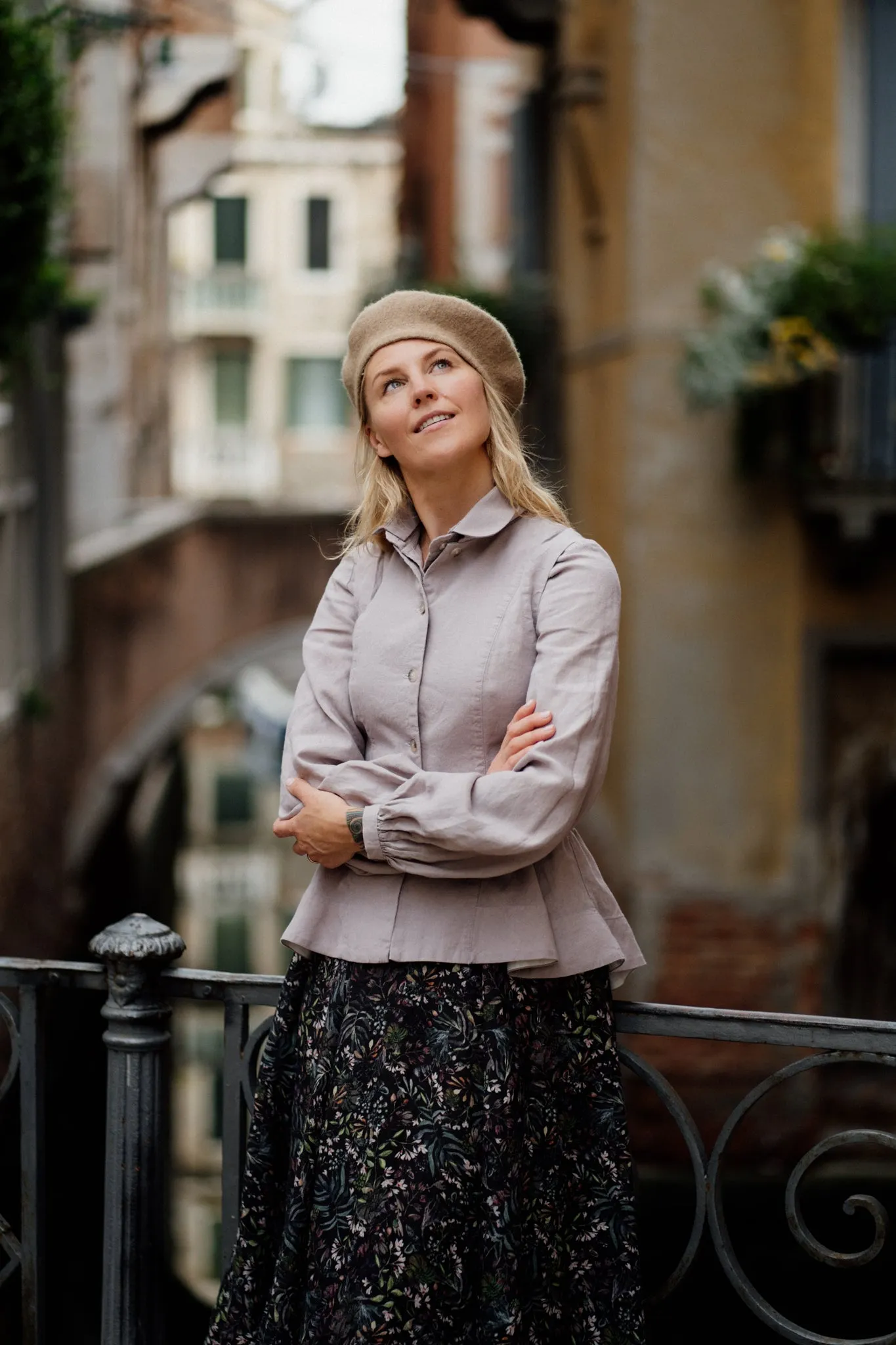 Peplum Vest, Sleeveless, Gentle Lilac sold by Son de Flor