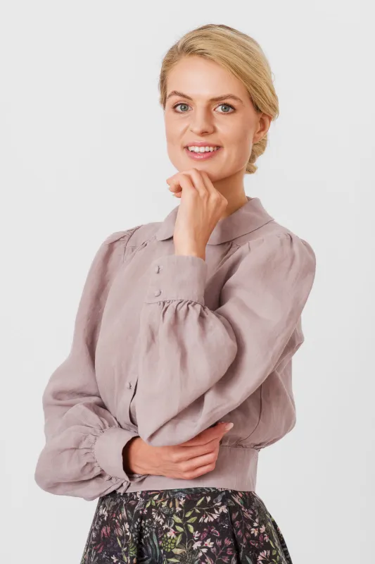 Leonor Shirt, Cropped, Long Sleeve sold by Son de Flor