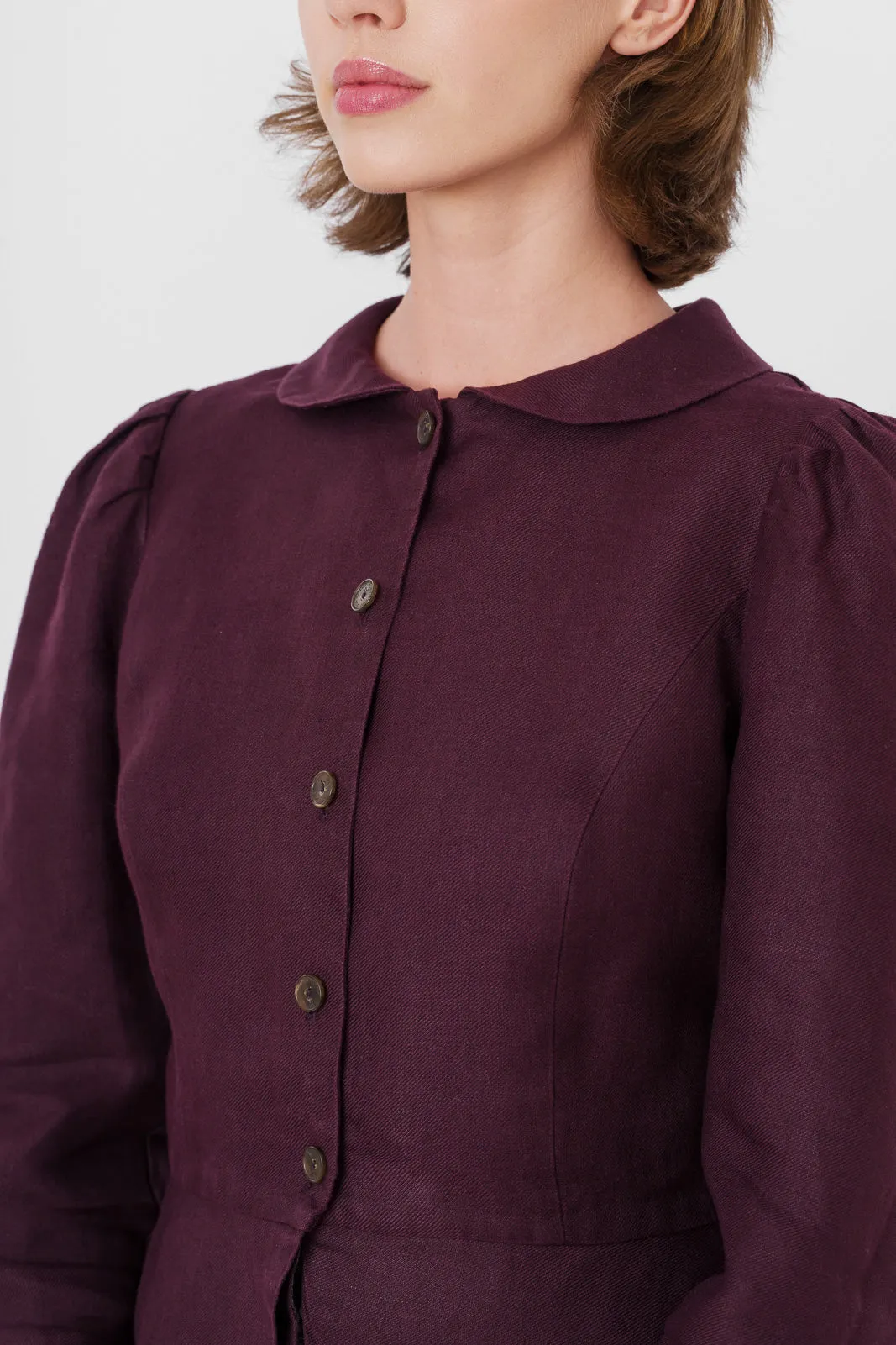 Elizabeth Jacket, Long Sleeve, Twill Linen sold by Son de Flor product image thumbnail 5