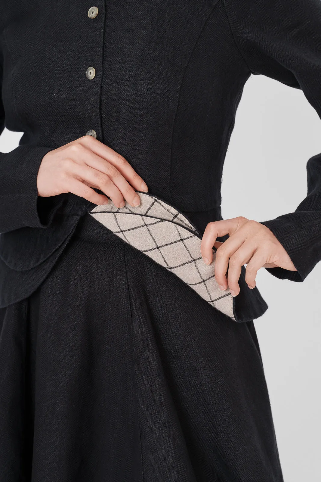 Elizabeth Jacket, Long Sleeve, Twill Linen sold by Son de Flor product image thumbnail 4