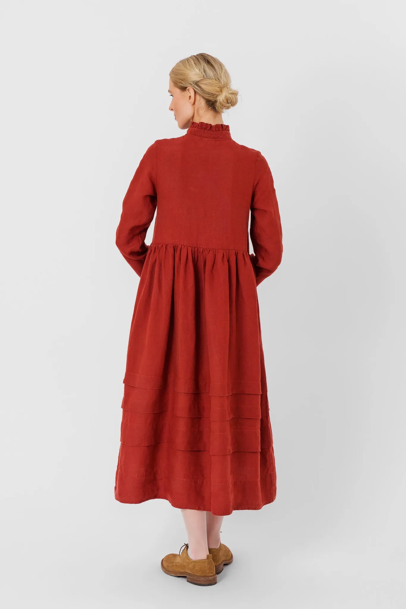 Amy Dress, Long Sleeve, Deep Terracotta sold by Son de Flor product image thumbnail 5