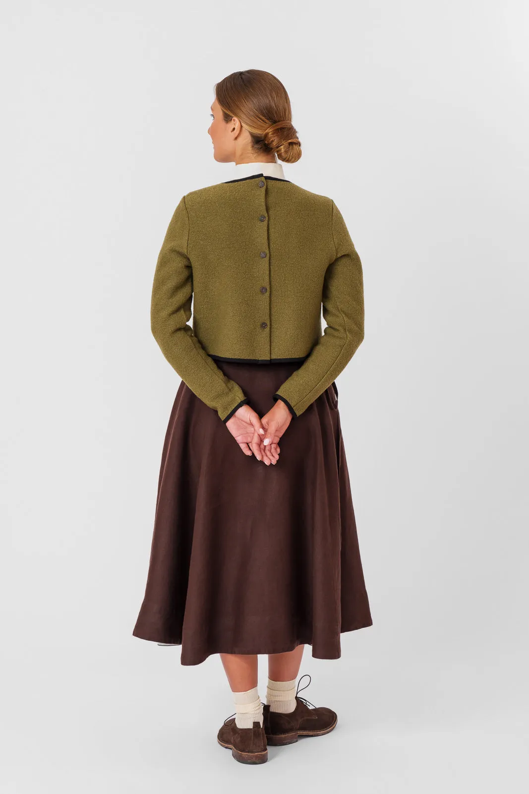 Crop Sweater, Wool, Moss Green sold by Son de Flor product image thumbnail 5