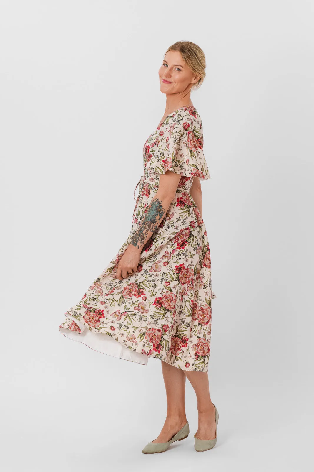 Wrap Dress, Butterfly Sleeve sold by Son de Flor product image thumbnail 4