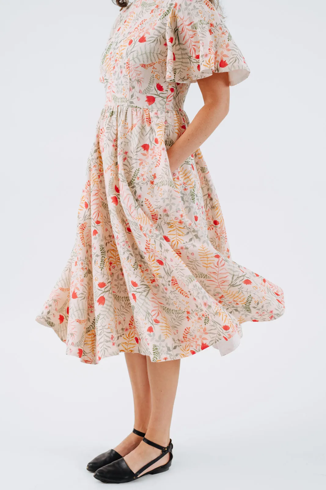 Butterfly Sleeve Dress, Short Sleeve, Whimsical sold by Son de Flor product image thumbnail 2