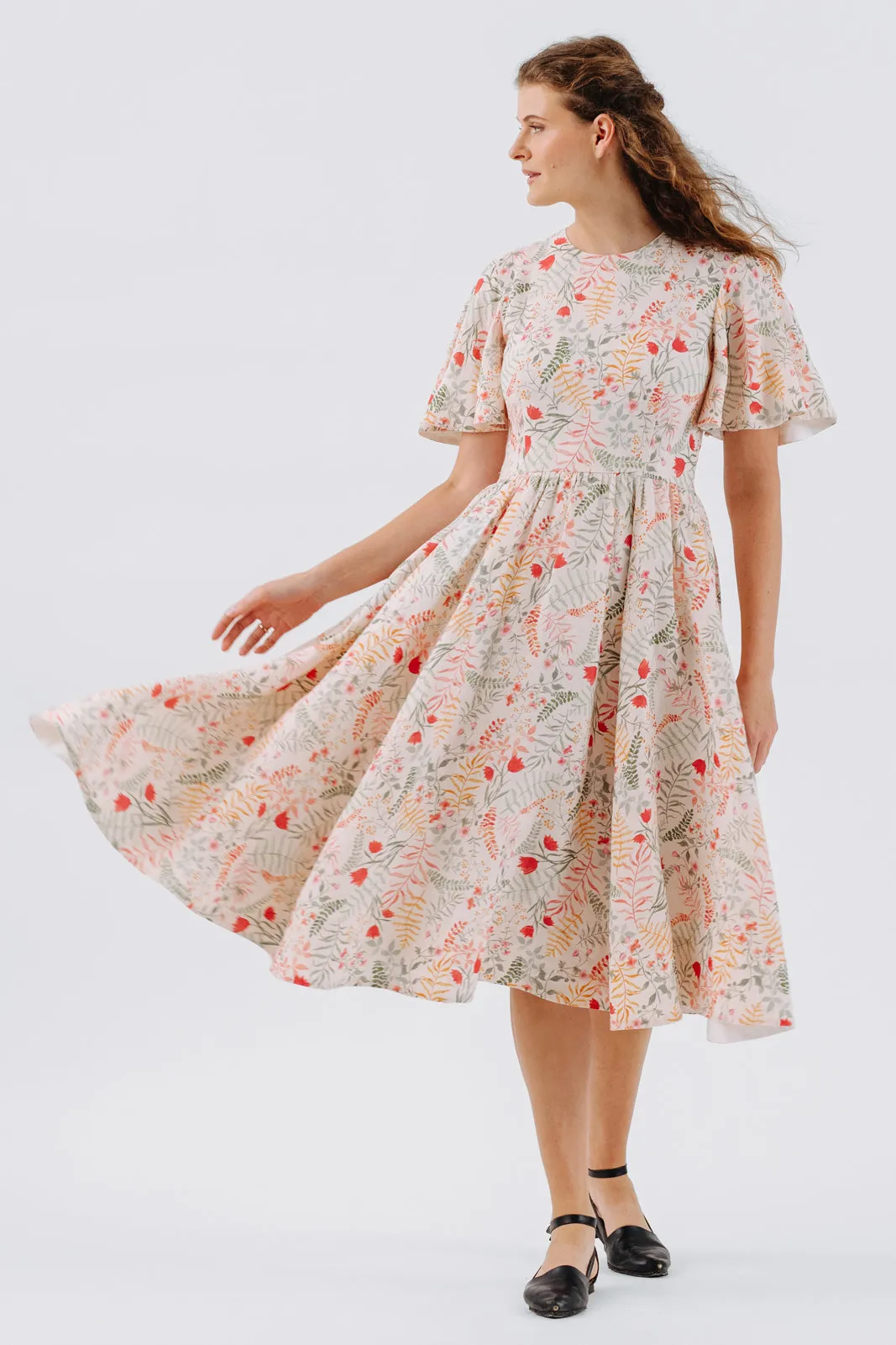 Butterfly Sleeve Dress, Short Sleeve, Whimsical sold by Son de Flor product image thumbnail 4