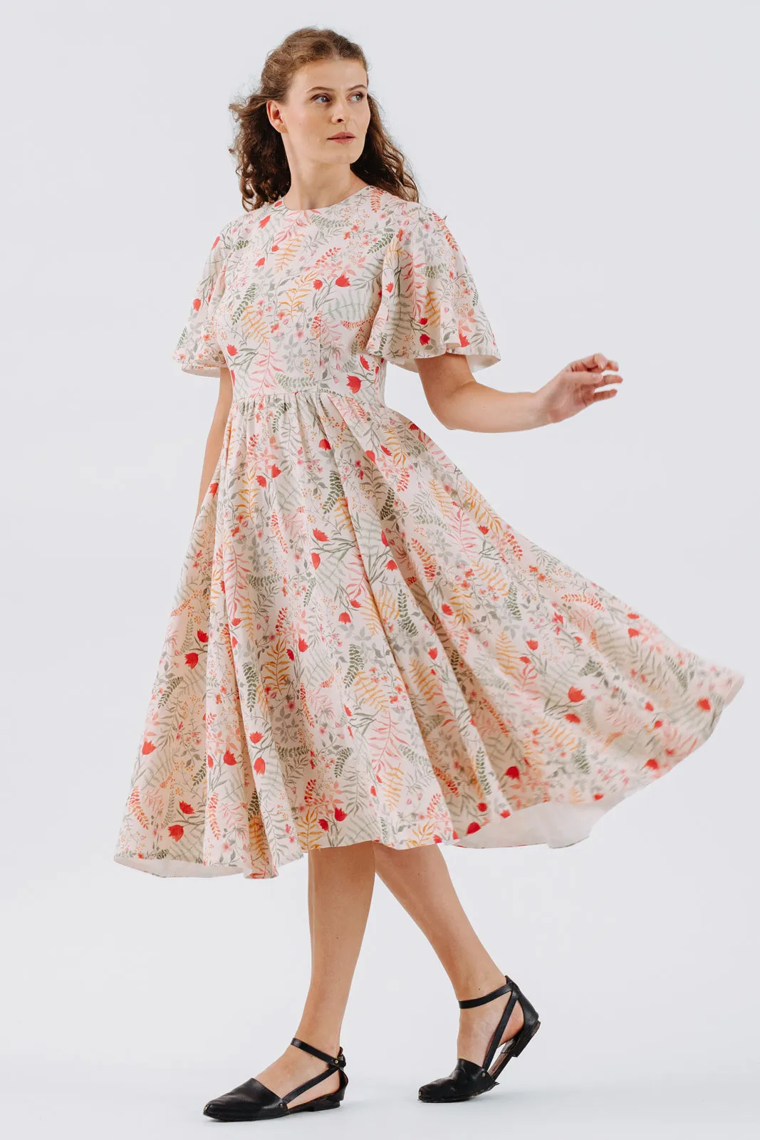 Butterfly Sleeve Dress, Short Sleeve, Whimsical sold by Son de Flor product image thumbnail 3
