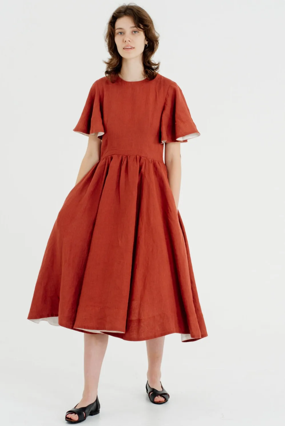 Butterfly Sleeve Dress, Short Sleeve sold by Son de Flor