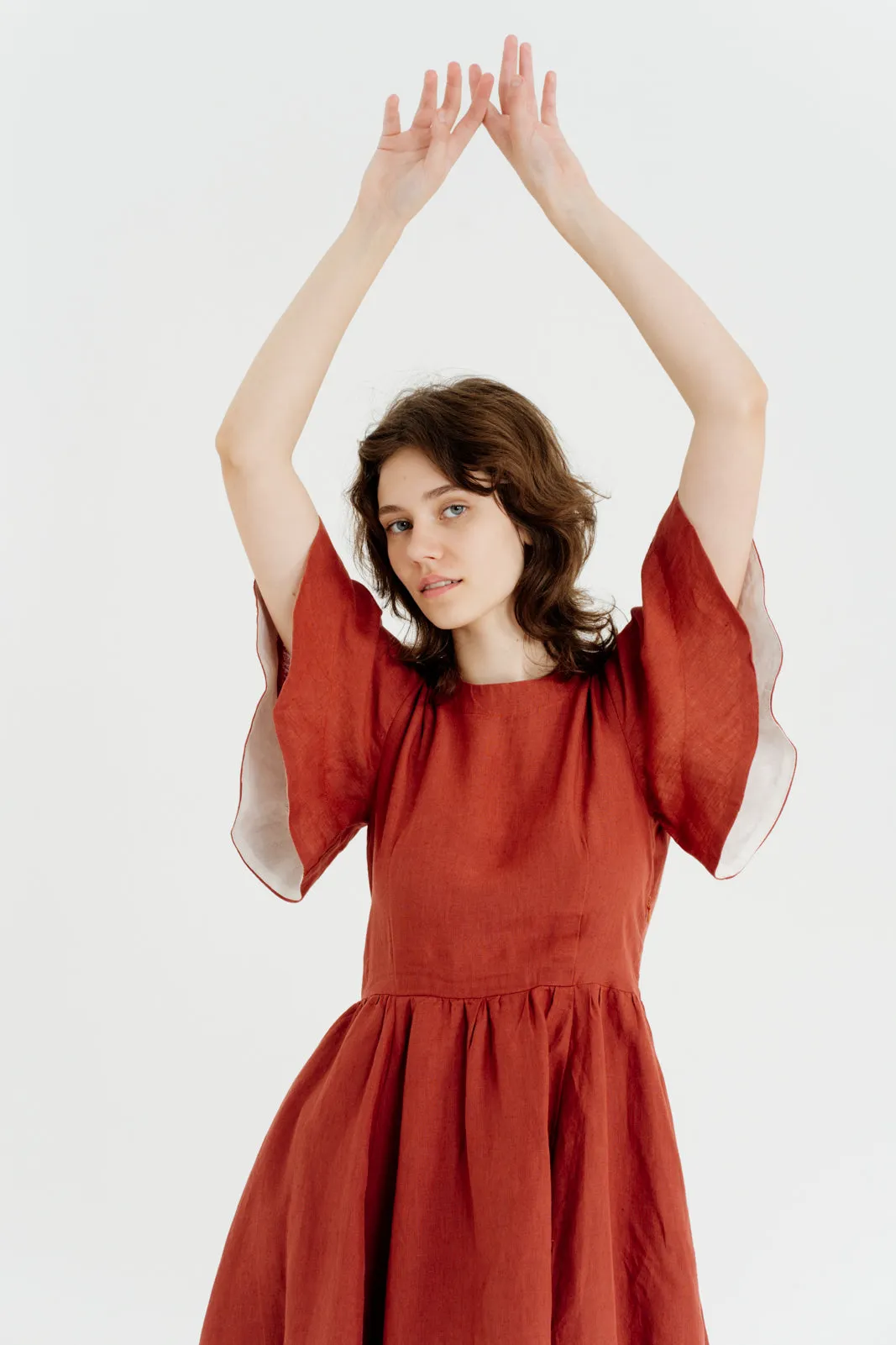 Butterfly Sleeve Dress, Short Sleeve sold by Son de Flor product image thumbnail 4