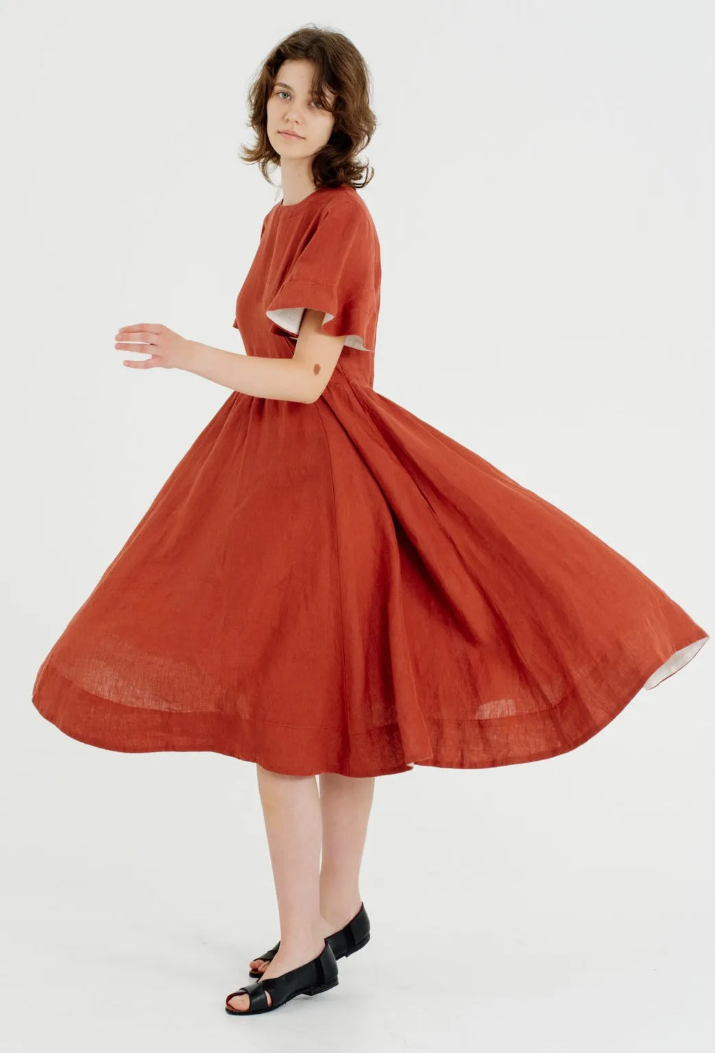 Butterfly Sleeve Dress, Short Sleeve sold by Son de Flor product image thumbnail 5