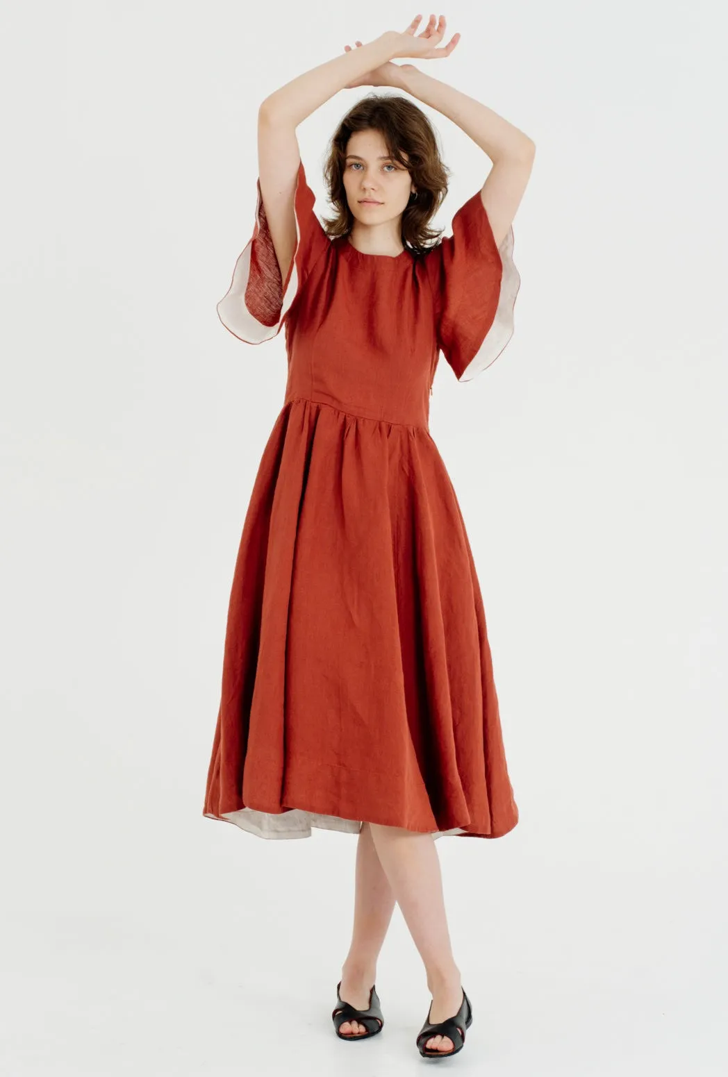 Butterfly Sleeve Dress, Short Sleeve sold by Son de Flor product image thumbnail 3