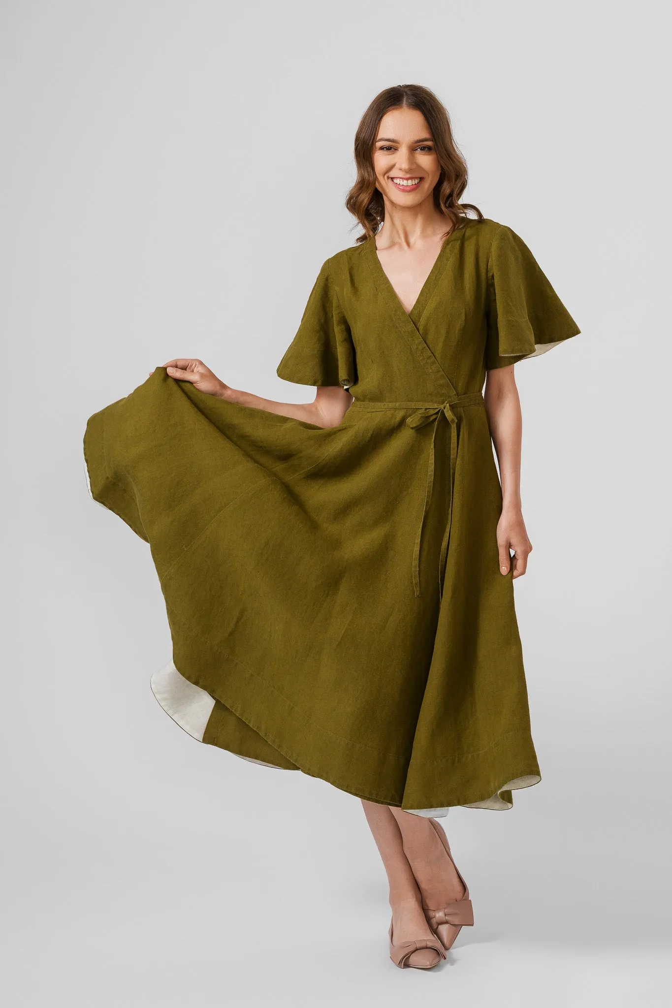 Wrap Dress, Butterfly Sleeve sold by Son de Flor product image thumbnail 2