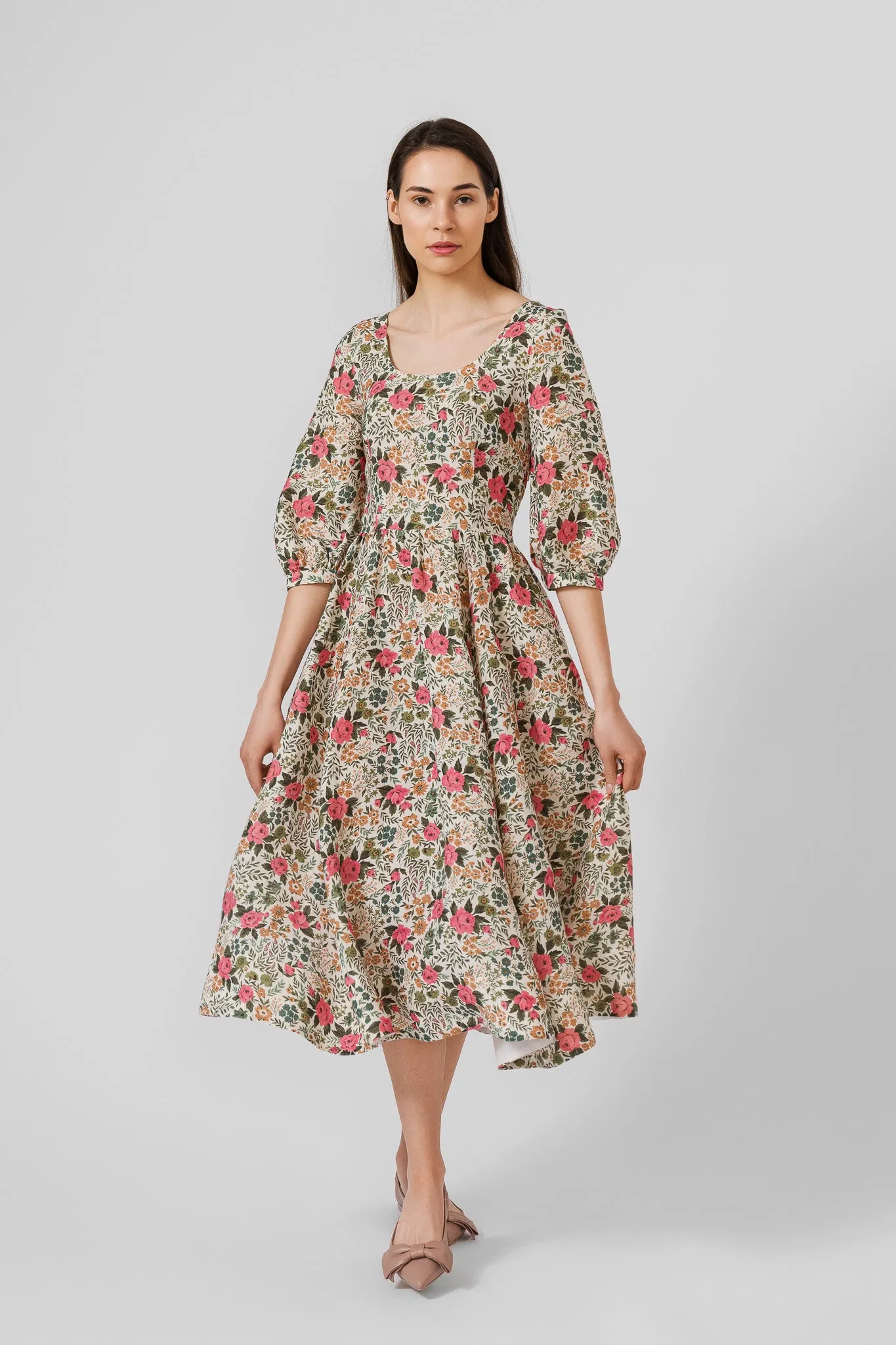 Carmen dress, 3/4 Sleeve sold by Son de Flor product image thumbnail 3