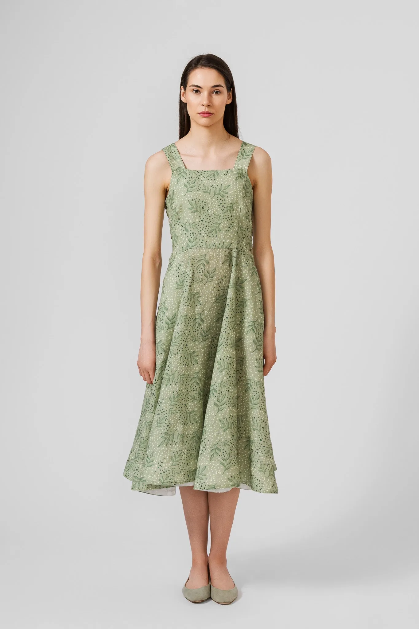 Pinafore Dress, Sleeveless, Forest Fern sold by Son de Flor product image thumbnail 2