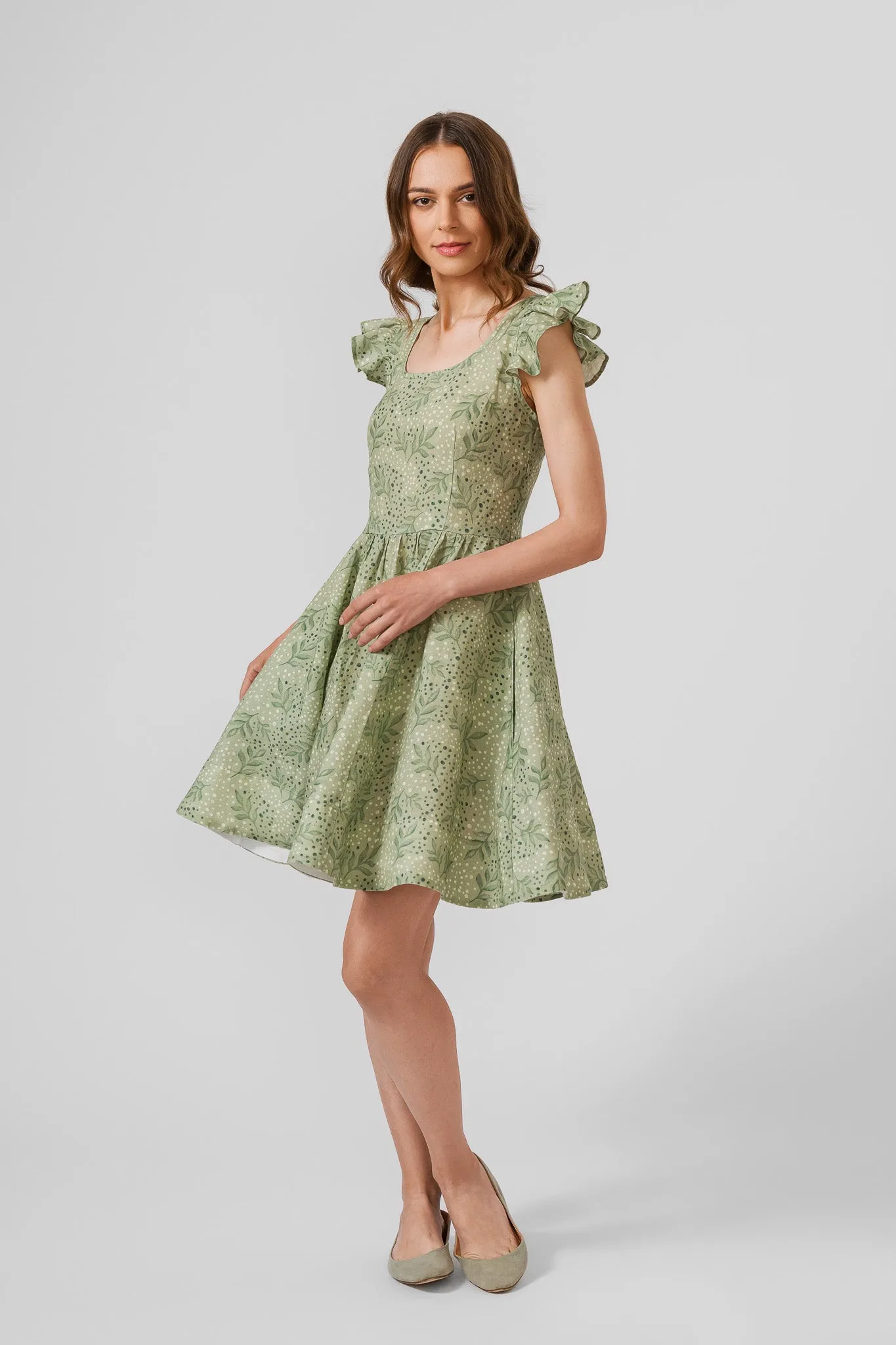 Mini Carmen Dress, Ruffle Sleeve sold by Son de Flor product image thumbnail 4