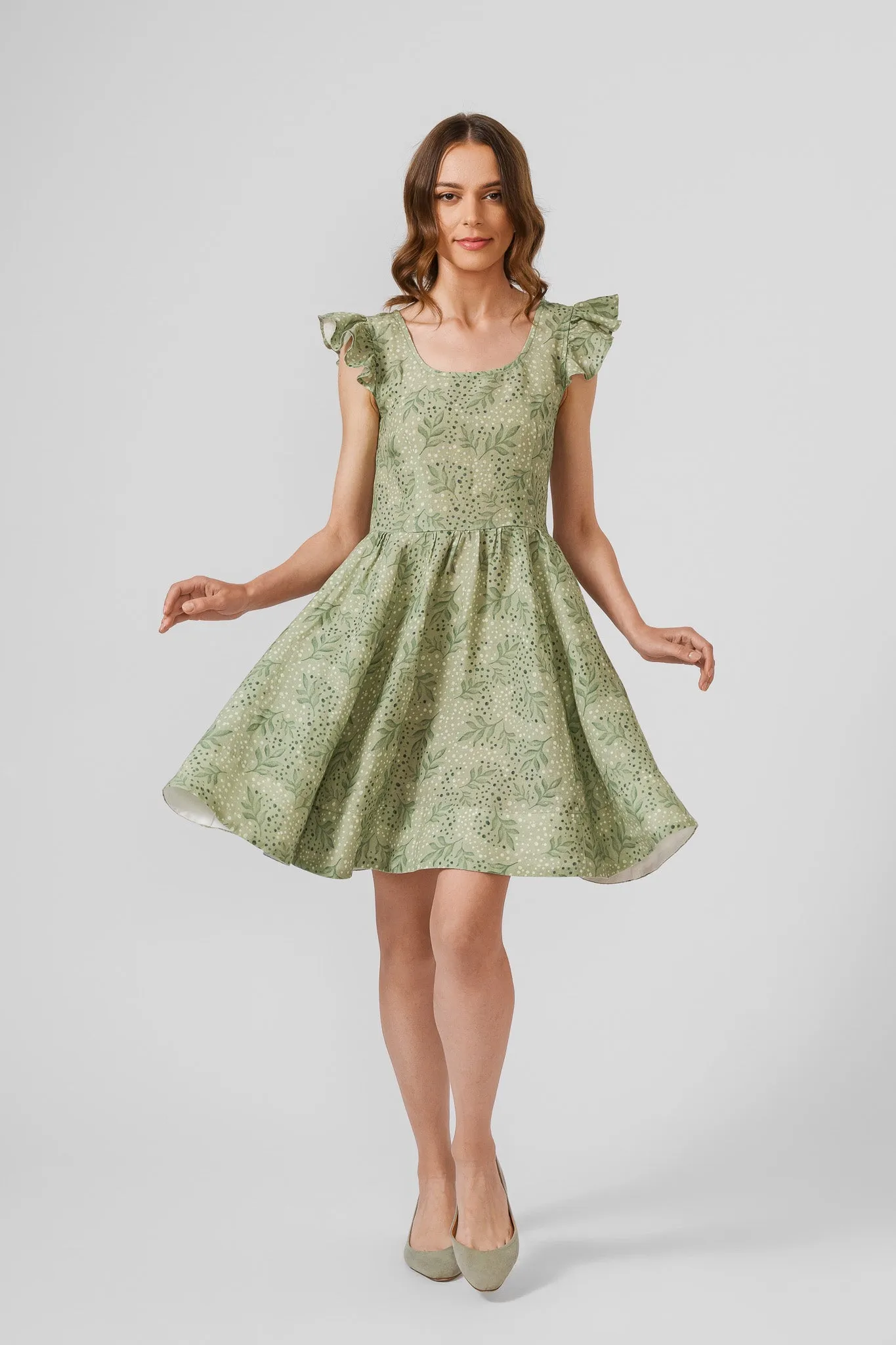 Mini Carmen Dress, Ruffle Sleeve sold by Son de Flor product image thumbnail 2