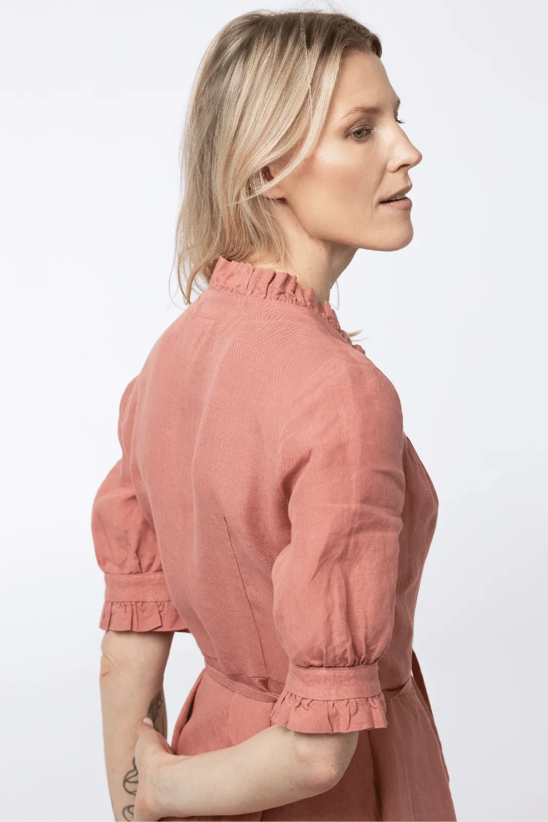 Darcy Dress, Short Sleeve, Vintage Pink sold by Son de Flor product image thumbnail 5