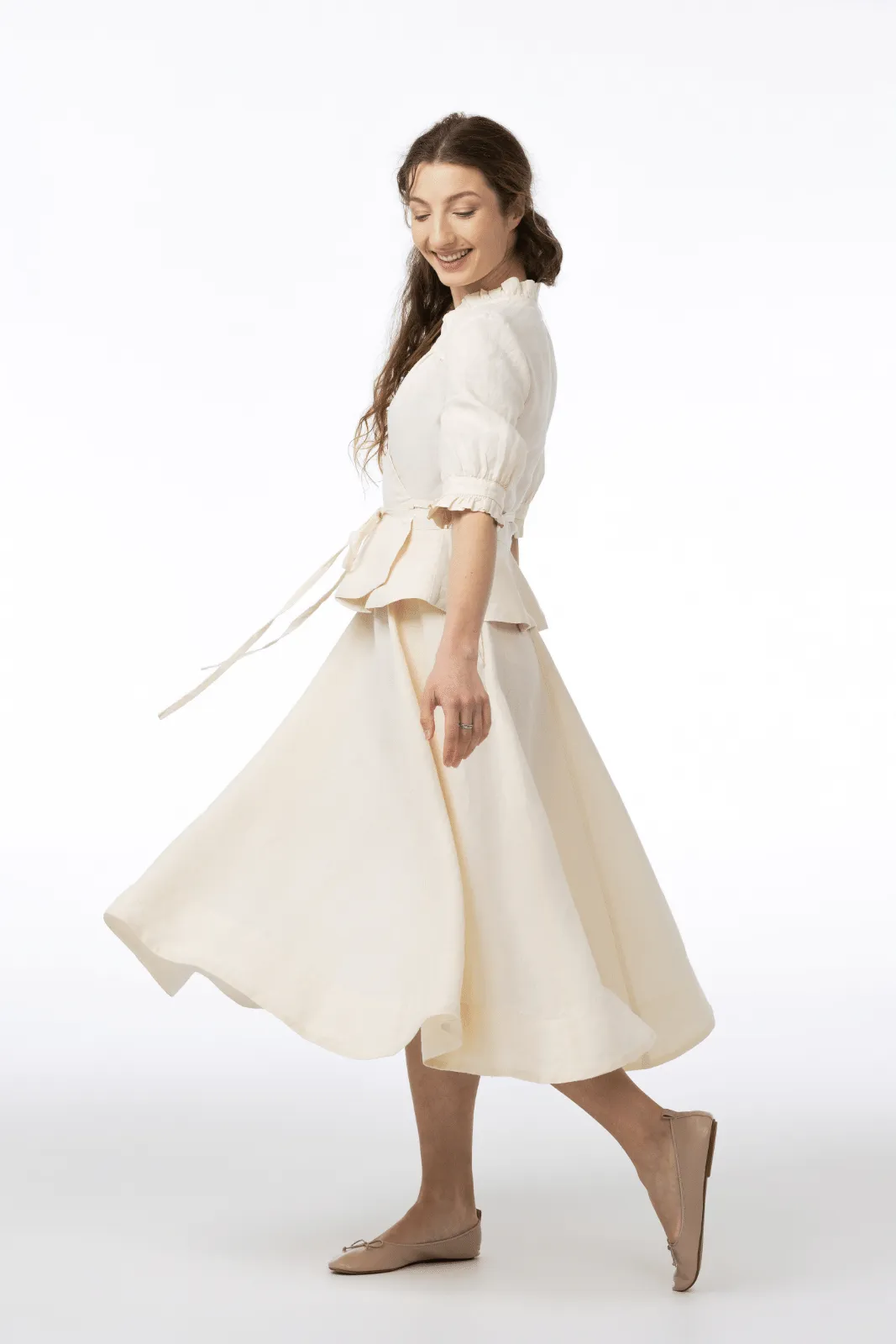 Knightley Skirt, Hemp, Milky White sold by Son de Flor product image thumbnail 2