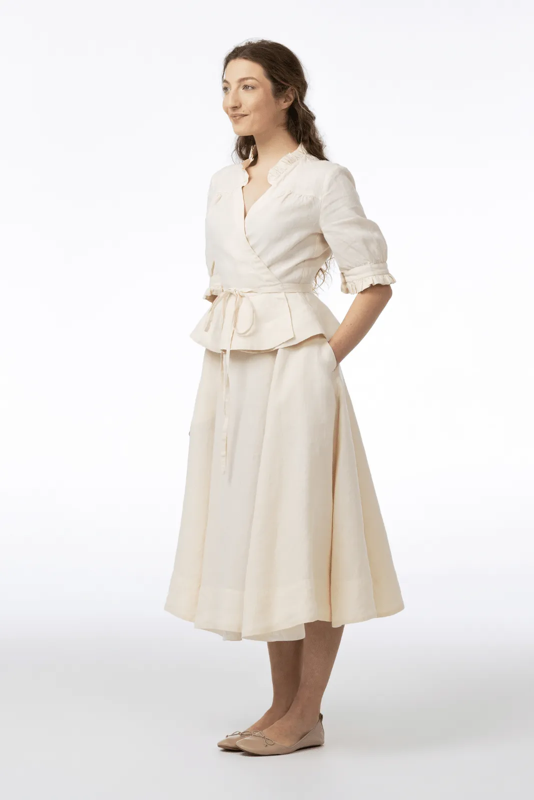 Knightley Skirt, Hemp, Milky White sold by Son de Flor product image thumbnail 3