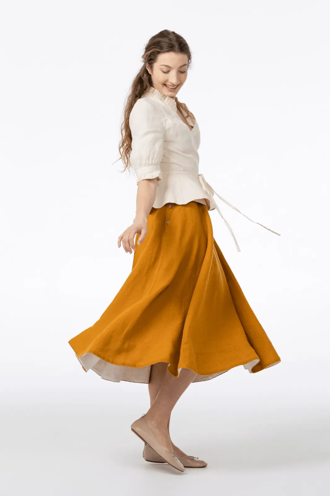 Knightley Skirt, Marigold sold by Son de Flor product image thumbnail 5