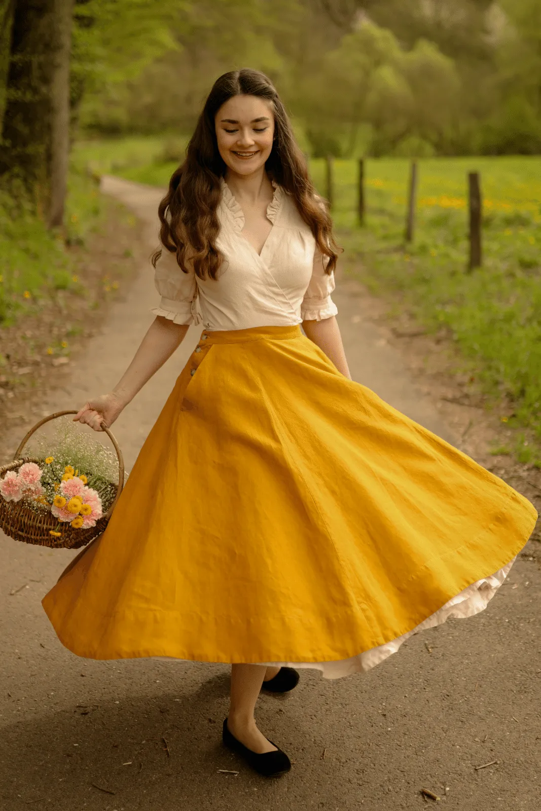 Knightley Skirt, Marigold sold by Son de Flor