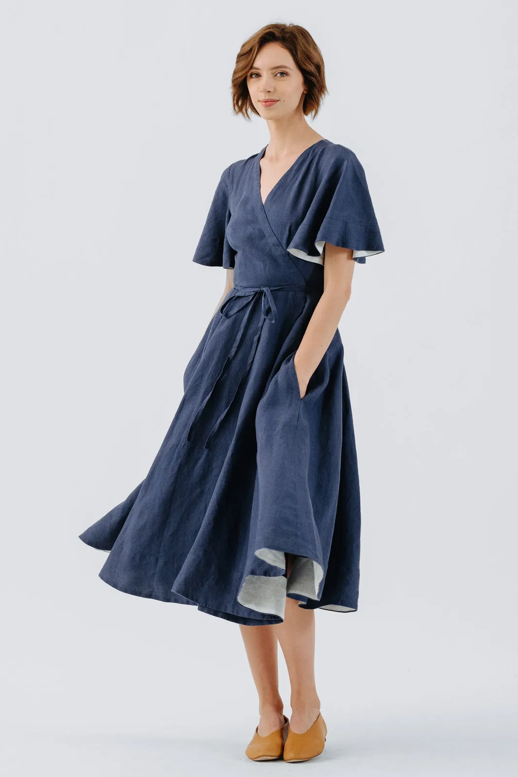 Wrap Dress, Butterfly Sleeve sold by Son de Flor product image thumbnail 4