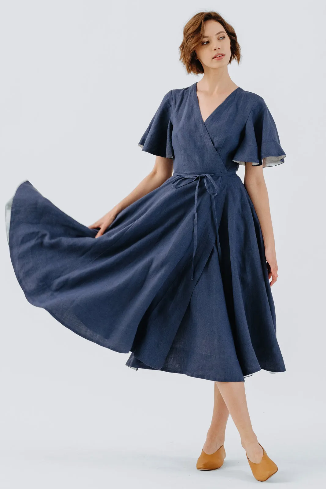 Wrap Dress, Butterfly Sleeve sold by Son de Flor product image thumbnail 3