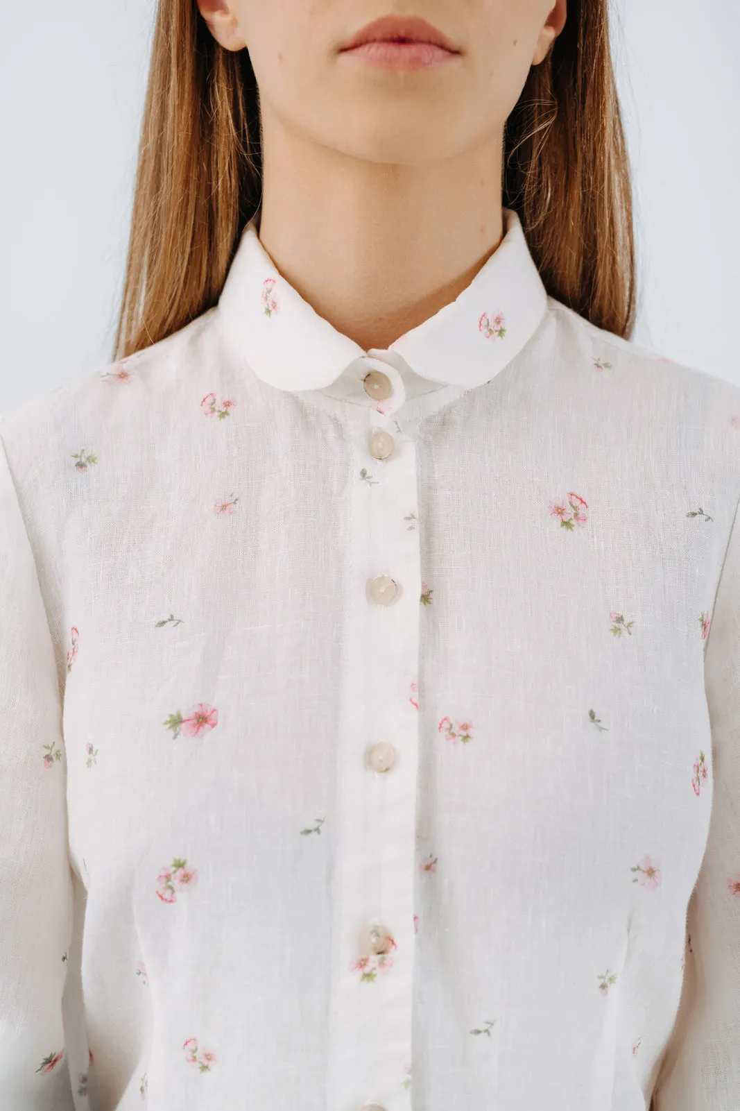 Fitted Sophie Shirt, Long Sleeve, Apple Blossom sold by Son de Flor product image thumbnail 2
