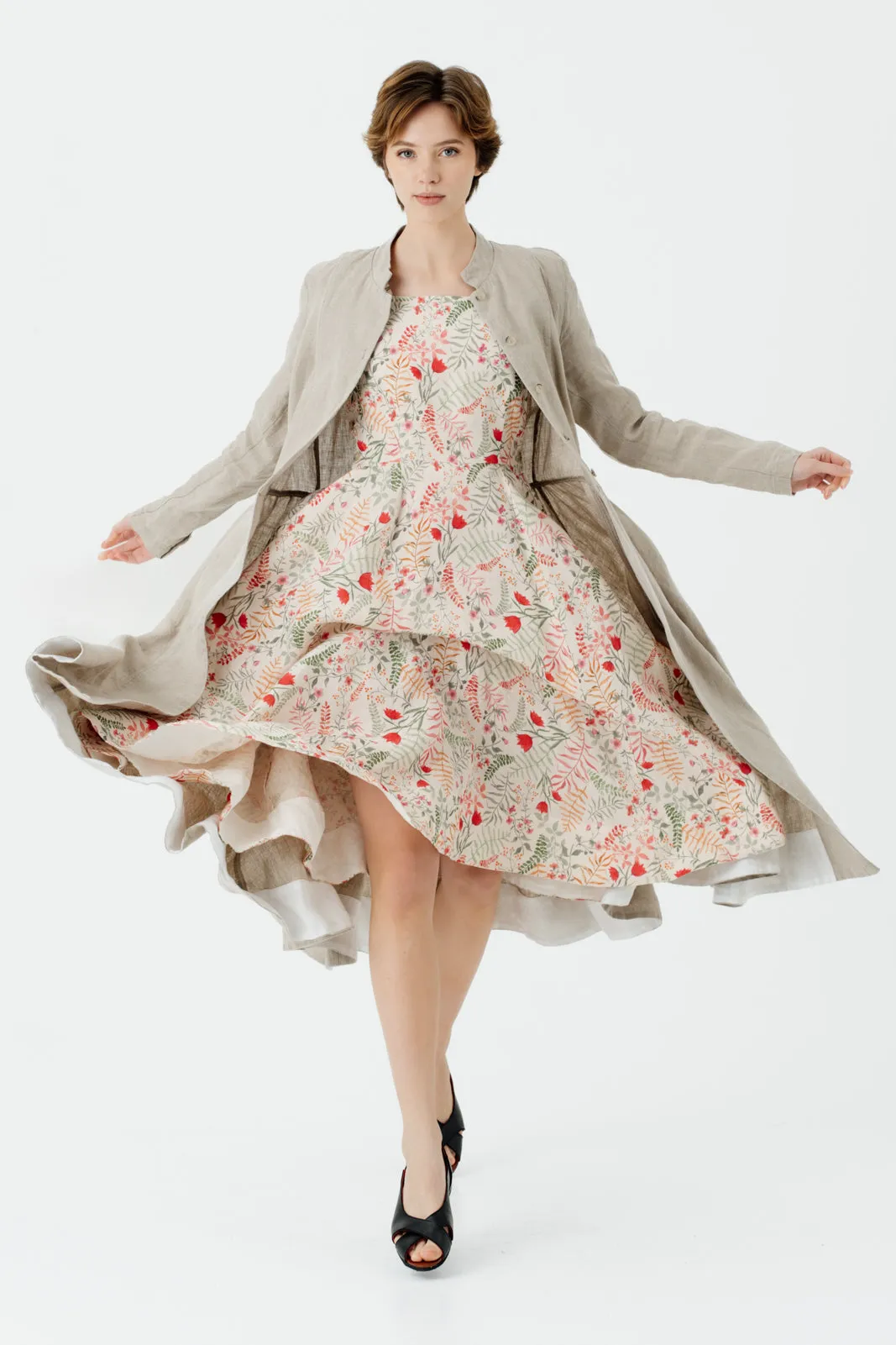 Victorian Coat, Natural Linen sold by Son de Flor product image thumbnail 2