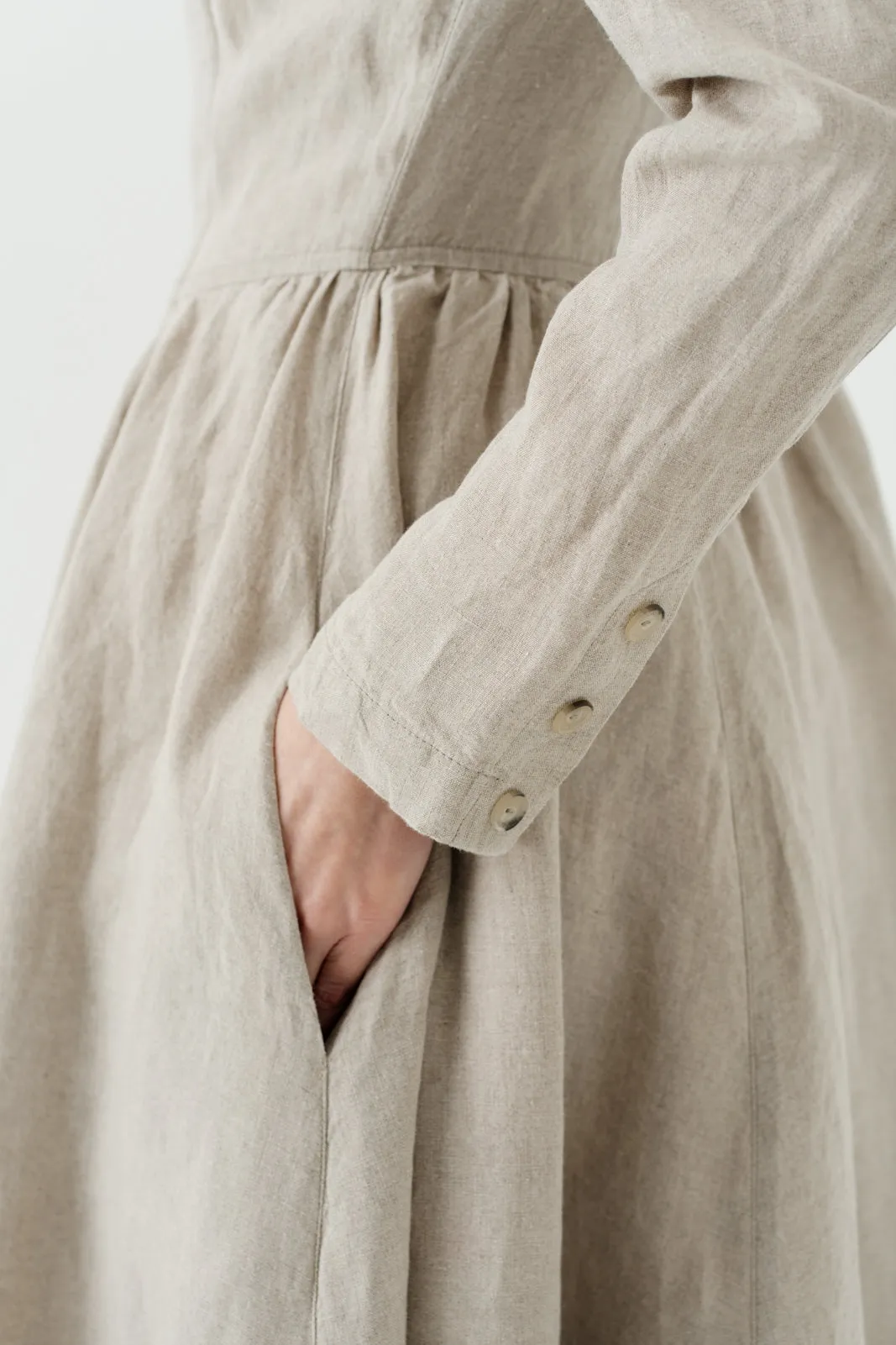 Victorian Coat, Natural Linen sold by Son de Flor product image thumbnail 5