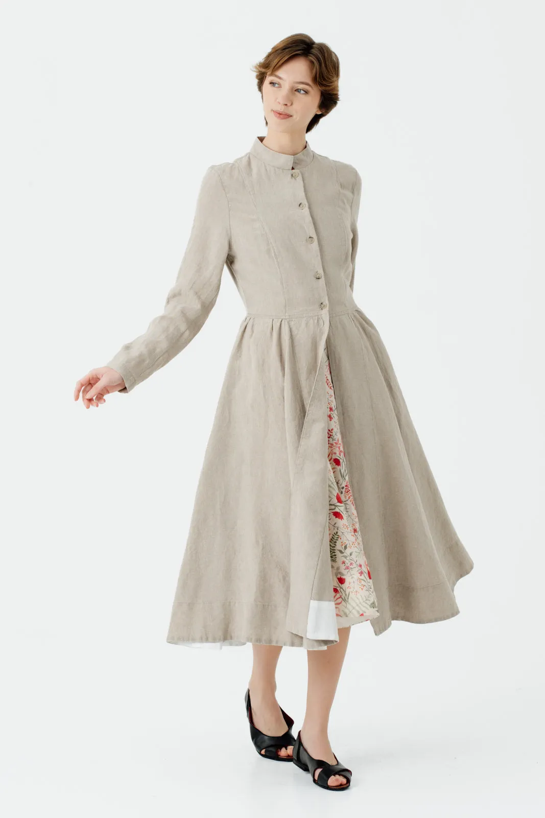 Victorian Coat, Natural Linen sold by Son de Flor