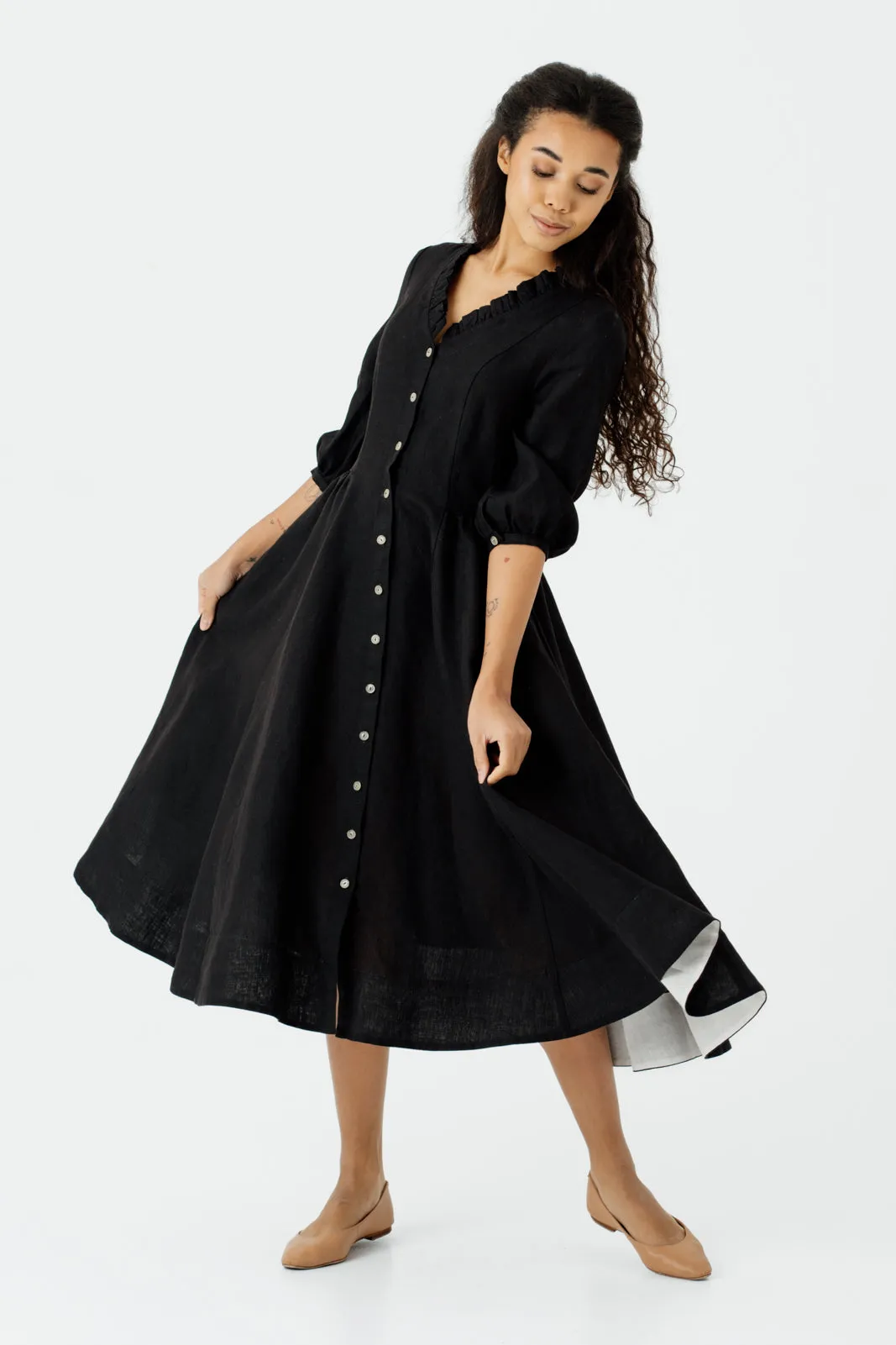 Ophelia Dress, 3/4 Sleeve sold by Son de Flor product image thumbnail 2