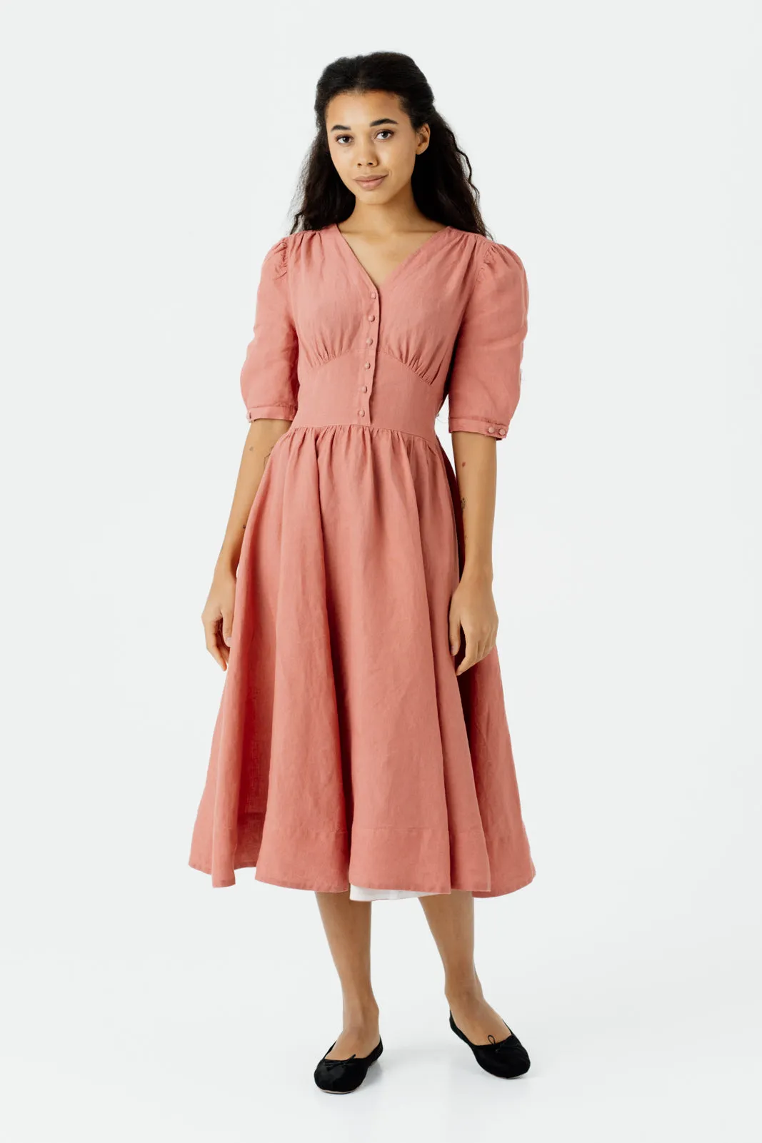 Diane Dress, Puffed Sleeve sold by Son de Flor product image thumbnail 5
