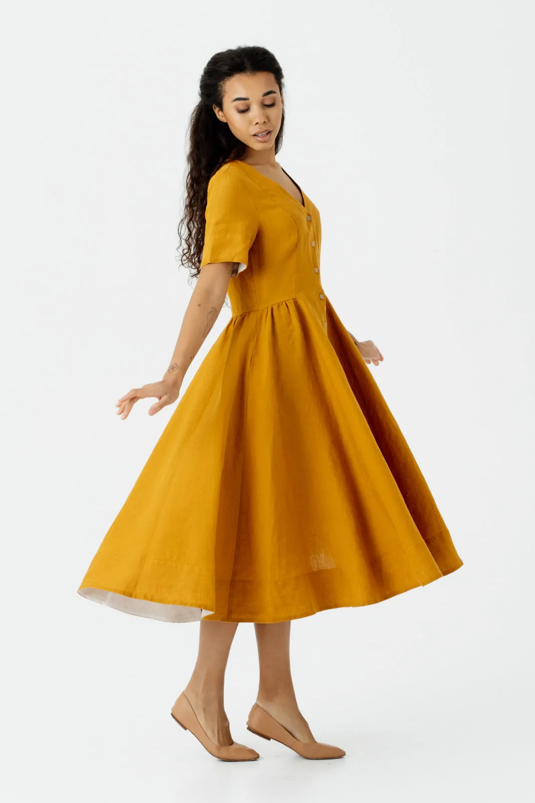 Agness Dress, Short Sleeve sold by Son de Flor