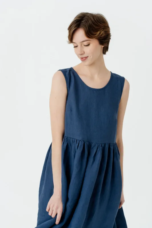 Smock – Oversized Sleeveless Linen Dress made by Son de Flor