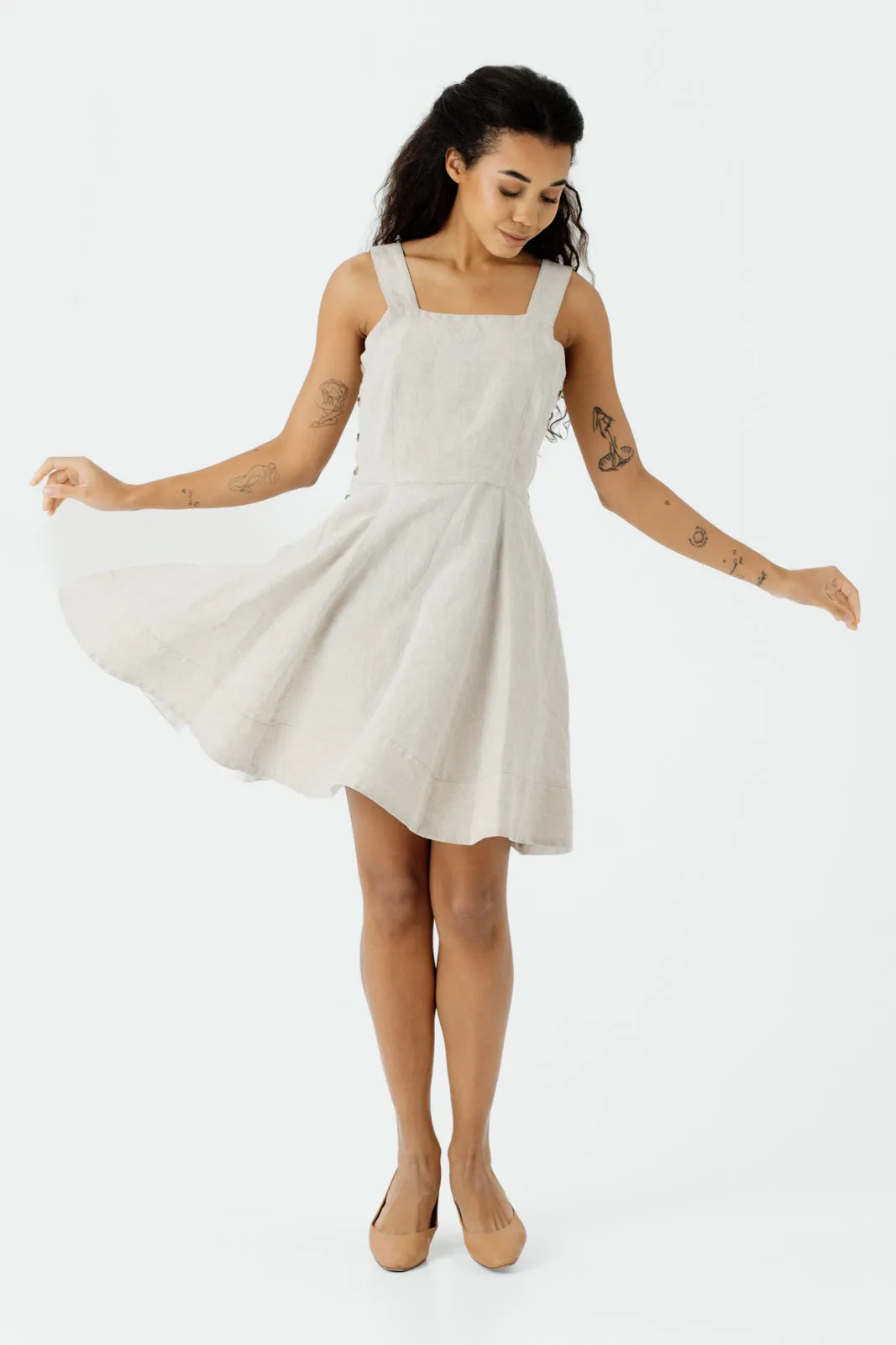 Mini Pinafore Dress, Sleeveless sold by Son de Flor product image thumbnail 5