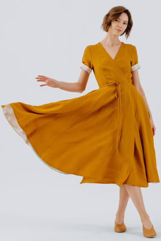 Wrap Dress, Short Sleeve sold by Son de Flor