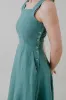 Pinafore Dress, Sleeveless, Teal Blue sold by Son de Flor
