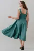 Pinafore Dress, Sleeveless, Teal Blue sold by Son de Flor