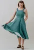 Pinafore Dress, Sleeveless, Teal Blue sold by Son de Flor
