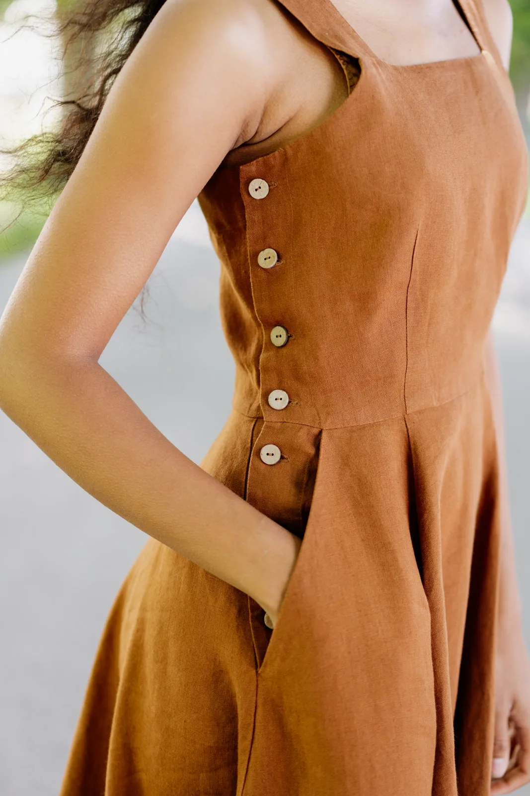 Pinafore Dress, Sleeveless sold by Son de Flor product image thumbnail 3