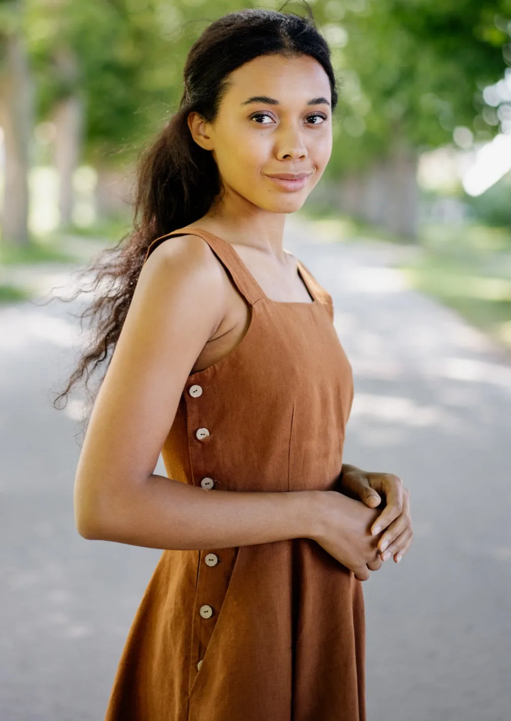 Pinafore Dress, Sleeveless sold by Son de Flor product image thumbnail 4