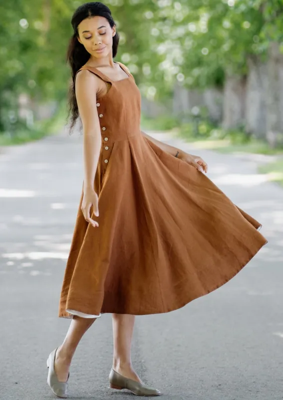 Pinafore Dress, Sleeveless sold by Son de Flor