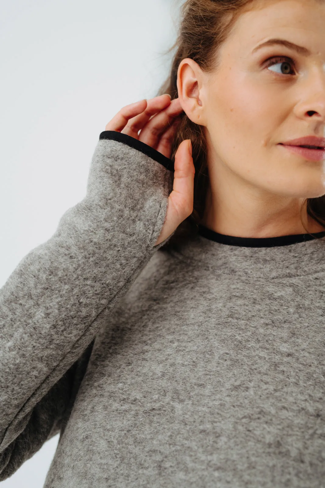 Double Slit Dress, Wool, Light Grey sold by Son de Flor product image thumbnail 5