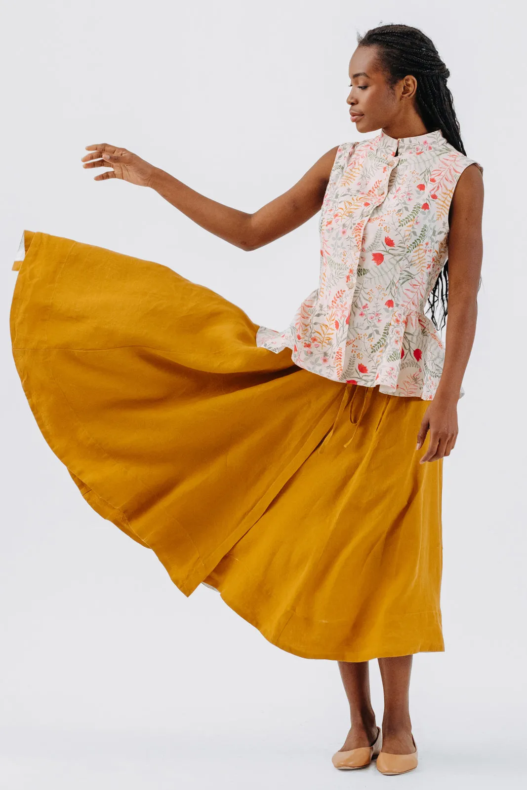 Wrap – Full-Circle Linen Skirt sold by Son de Flor