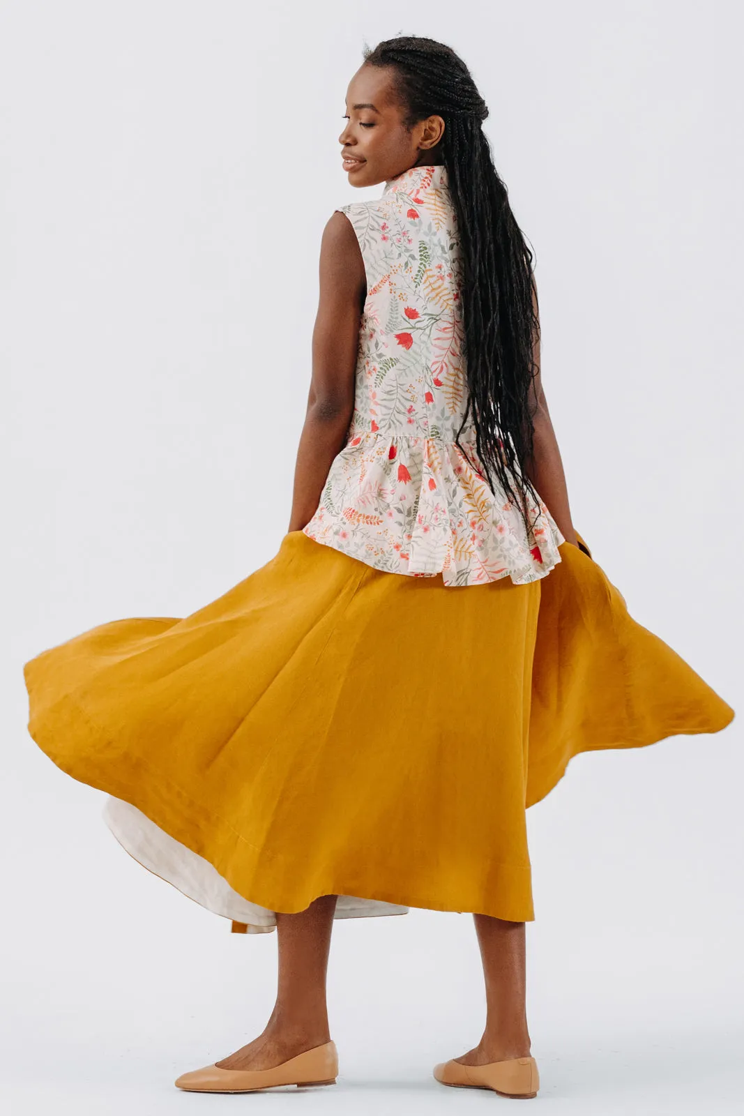 Wrap – Full-Circle Linen Skirt sold by Son de Flor product image thumbnail 5